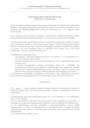 Határozat előnézet